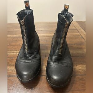 Ariat Black Leather Ankle Boots Women’s 7.5 Zip Equestrian Riding